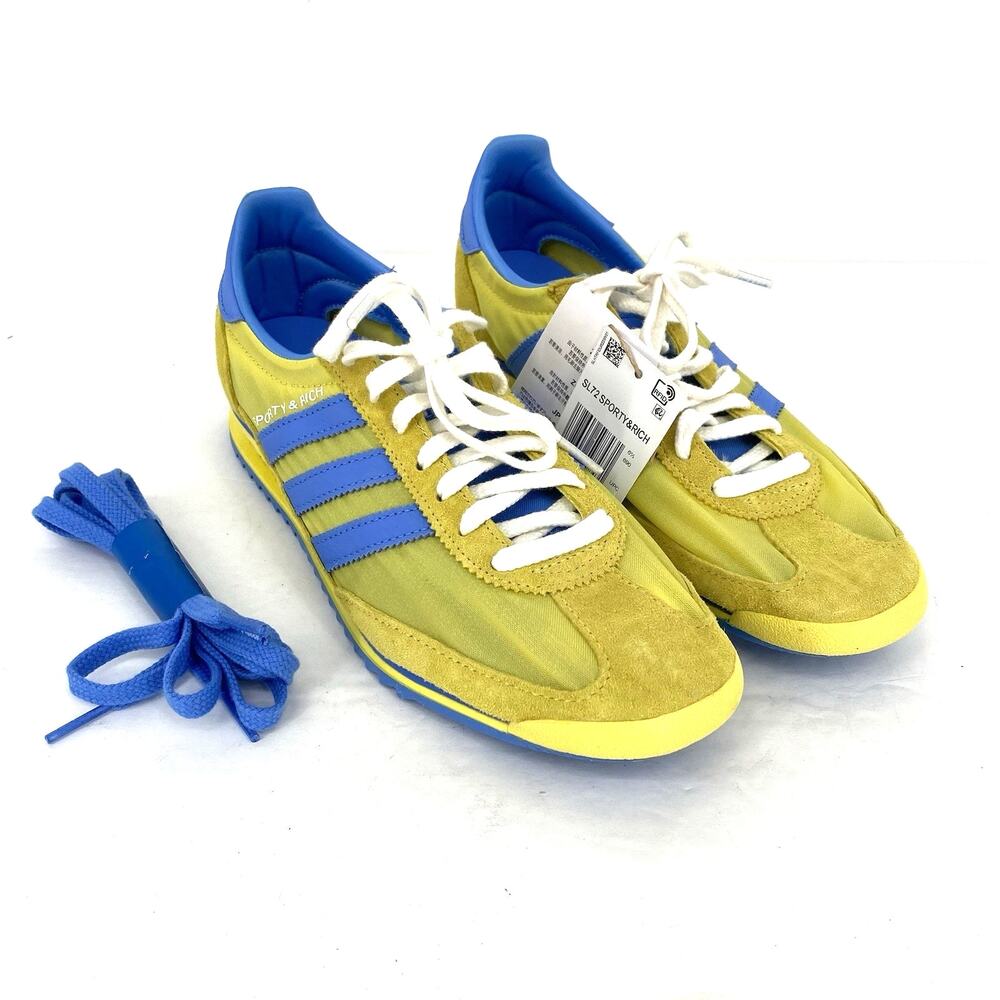 Adidas Sporty& Rich Yellow and Blue Low-Profile Athletic Sneakers